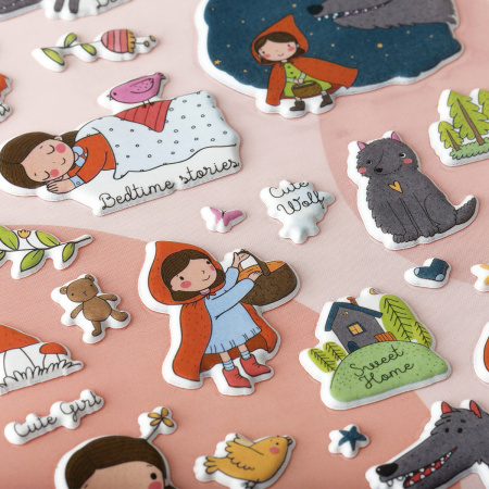 Наклейки MESHU "Little red" 10*23 см., MS_57663