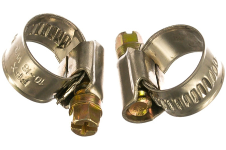 Хомут червячный 10..16мм, 12*0.6мм, нержавеющая сталь, крестовой шлиц, Fortisflex PL-12 (10-16)/W2