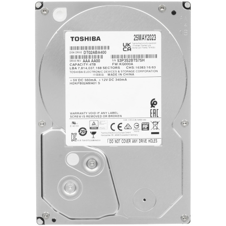 Жесткий диск HDD 4,0Tb Toshiba DT02 5400rpm,128Mb