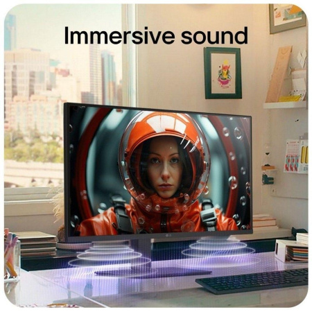Монитор 31.5" LG 32U720A-B   VA, 3840x2160, 60Hz, 5ms, 250сd/m, 3000:1, HDR10 | 2xHDMI(2.0), DP(1.4), Type-C(PD-90W), 2xUSB3.0 | HAS, Swivel, ExPSU, Speakers, Vesa 100, Black