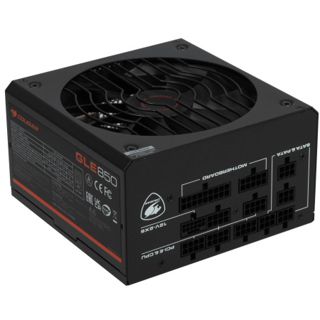Блок питания 850Вт Cougar GLE 850 (APFC,135мм,4PCI-E,16pin(12V-2x6),12SATA,80+Gold,модульный)[CGR GMX-850]