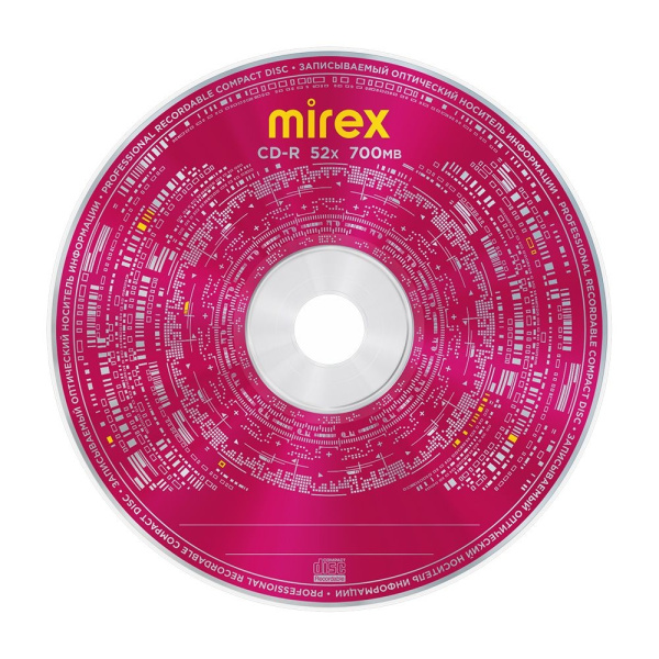 Диск CD-R 25шт Mirex Maximum 700Mb 52x Cake Box (UL120052A8M)