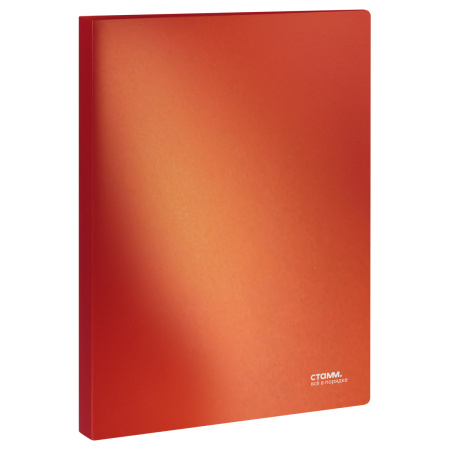 Папка с боковым прижимом СТАММ "Сияние" 17мм, 700мкм, оранжевая (ММ-32002)