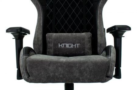 Кресло игровое Zombie VIKING 7 KNIGHT Fabric черный текстиль/эко.кожа с подголов. крестовина металл