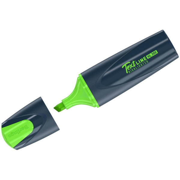 Маркер текстовыделитель BERLINGO "Textline HL300" зеленый, 1-5мм (T3016) 