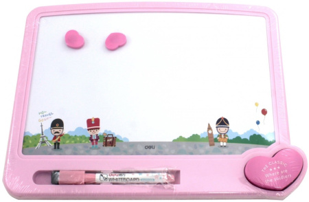 Доска магнитно-маркерная 35*26см. DELI (маркер+губка+магнит) детская (E7805)