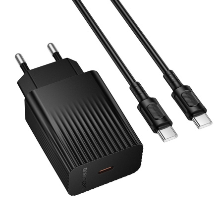 Зарядное_устройство - TypeC 30W BOROFONE BAS75A +кабель Type-C-Type-C черный