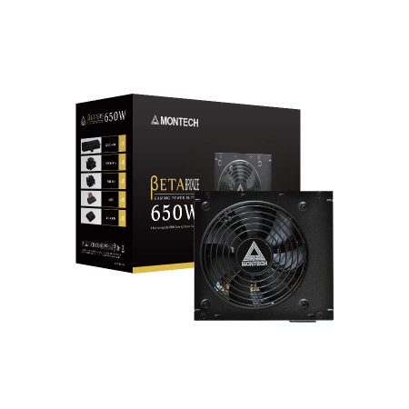 Блок питания 650Вт Montech BETA 650W (ATX 2.43,APFC,120мм,2PCI-E,6SATA,80+Bronze)[BETA650]