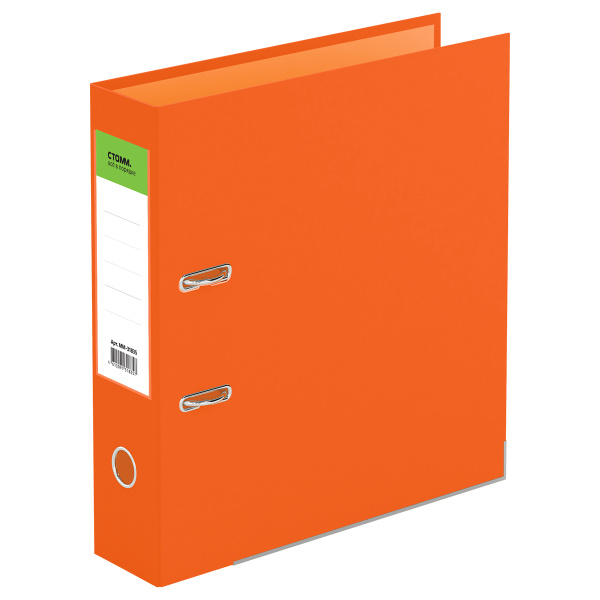 Папка-регистратор 70мм. СТАММ "Имидж" бумвинил, кант, оранжевая ММ-31835