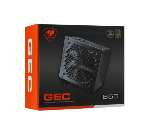 Блок питания 650Вт Cougar GEC 650 (APFC,120мм,4PCI-E,6SATA,80+Gold)