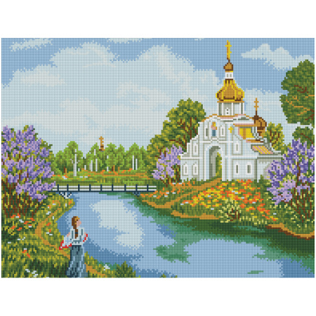 Алмазная мозаика ТРИ СОВЫ "В родных краях", 40*50см  АМП4050_52987