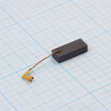 Щетка электроугольная (графитовая) 6*11*25мм, провод, клемма ножевая угловая мама 2.8мм