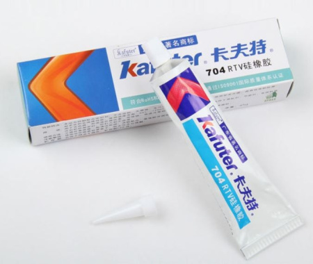 Клей герметик силиконовый Kafuter K-704, 45г, гель, белый