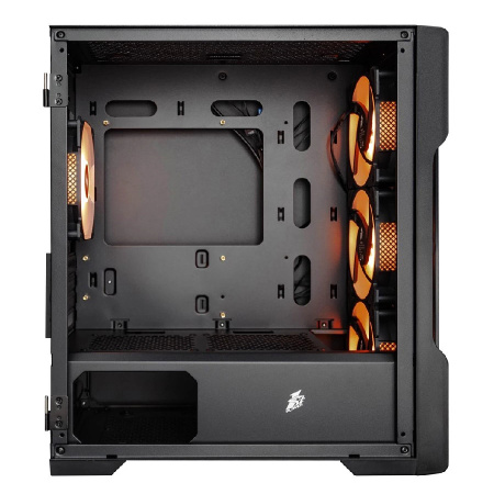 Корпус mATX Б_БП 1STPLAYER TRILOBITE T3-G ARGB Black (USB3.0,Audio,TG,черный,4х120мм ARGB)[T3-G-BK-4F7]