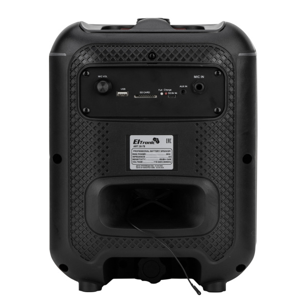 Портативная колонка ELTRONIC 30-78 DANCE BOX 550 динамик 8" 1шт. 55Вт, Bluetooth, TWS, FM, USB, mic
