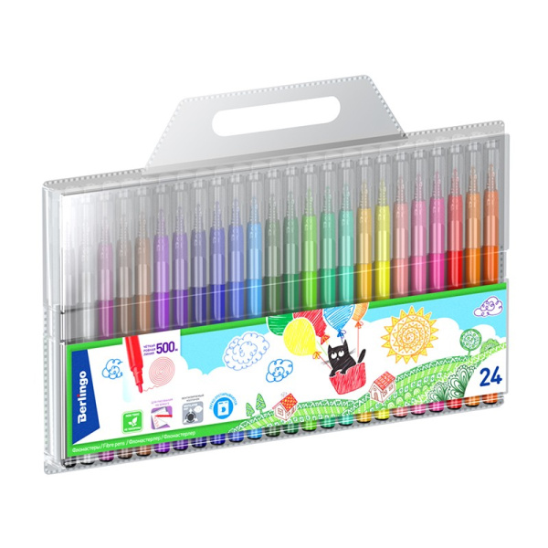 Фломастеры 24цв. BERLINGO "Жил-был кот" WP00624