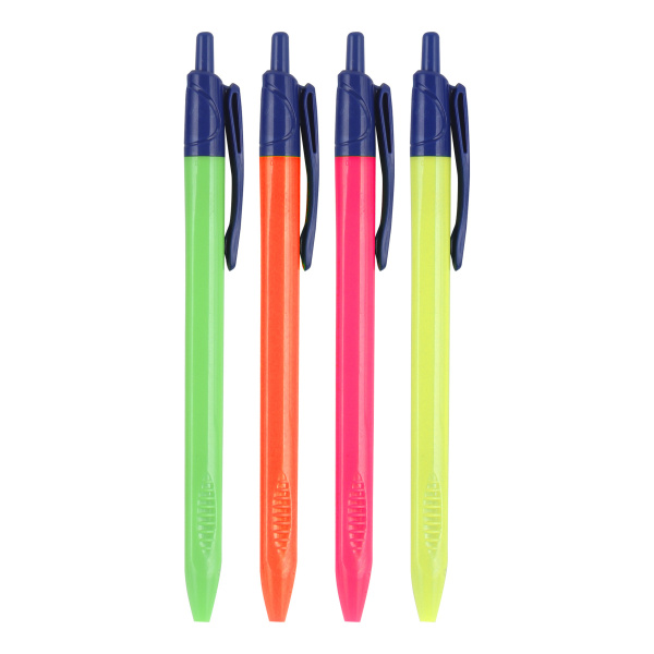 Ручка шариковая deVENTE "Triolino Neon" авт., синяя маслянная 0,7мм (5070904)