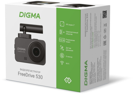 Видеорегистратор Digma FreeDrive 530 черный 2Mpix 1080x1920 1080p 140гр. GP1167