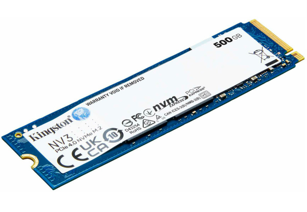 SSD-накопитель M.2 500Гб Kingston NV3 [SNV3S/500G](3D NAND,NVMe,5000/3000 Мб/с)