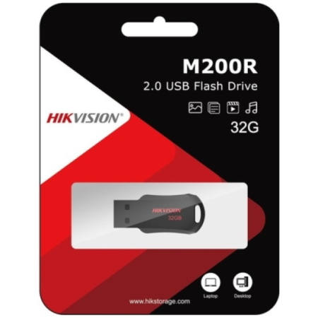 Флеш-накопитель USB2.0 32Gb HIKVision M200R (HS-USB-M200R(STD)/USB2.0/32G) черный