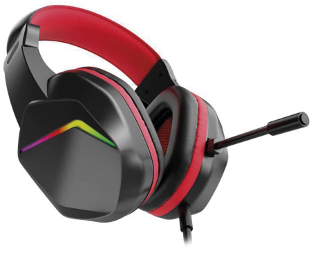 Игровая гарнитура Оклик HS-L335G полноразмерные, USB, кабель 1,8м, Black