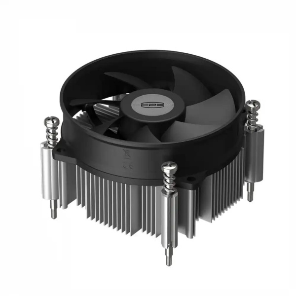 Кулер для процессора/ CPU Cooler PCCooler R95-I (95W, 4-pin PWM, 60mm, Al/Cu, -mm, 1x95mm, 38.61CFM, 31.2dBA, 2800RPM, S: 1200/115X/1700/1851, silver, black)