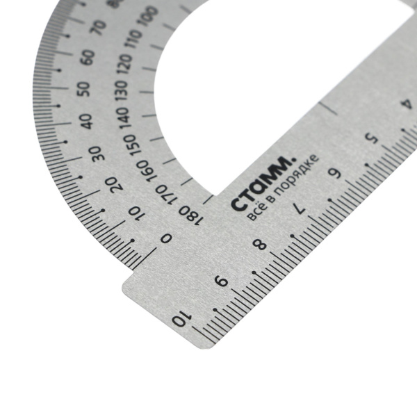 Транспортир 10см. СТАММ металлический (ТР-31662)