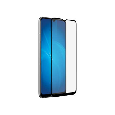 Защитное стекло для Realme C11 с цветной рамкой (fullscreen+fullglue) (DF rmColor-10) (black)