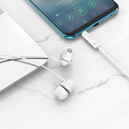 Гарнитура проводная BOROFONE BM74 вставные, кабель 1.2м, белый