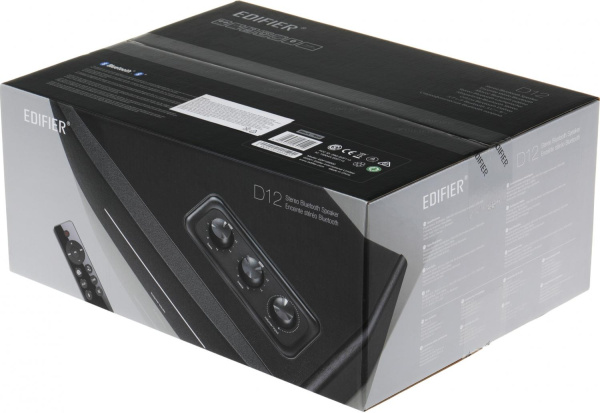 Колонки Edifier D12 2.0 черный/черный 70Вт BT