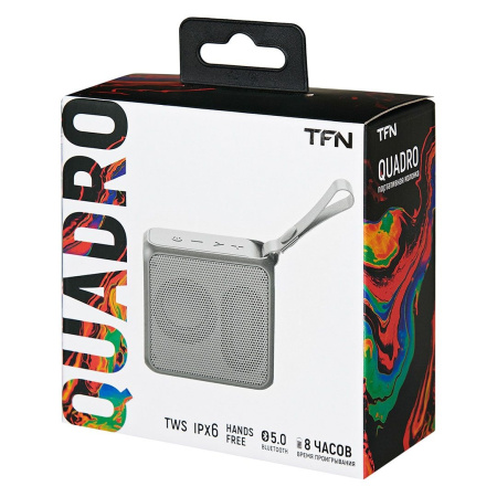 Портативная колонка TFN TWS Quadro, Bluetooth 1x5Вт 1500mAh серый