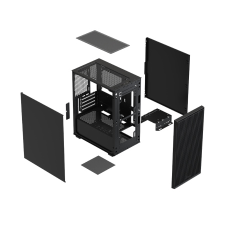 Корпус mATX Б_БП XASTRA  A307M 2BK SI Black (USB3.0,Audio,Metal,черный,Mesh,2х120мм black fans,CPU Cooler до 155мм, VGA до 275мм)[A307M-2FC12BK-SI]