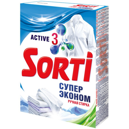 Порошок стиральный Sorti ручной "Супер Эконом", 350г 