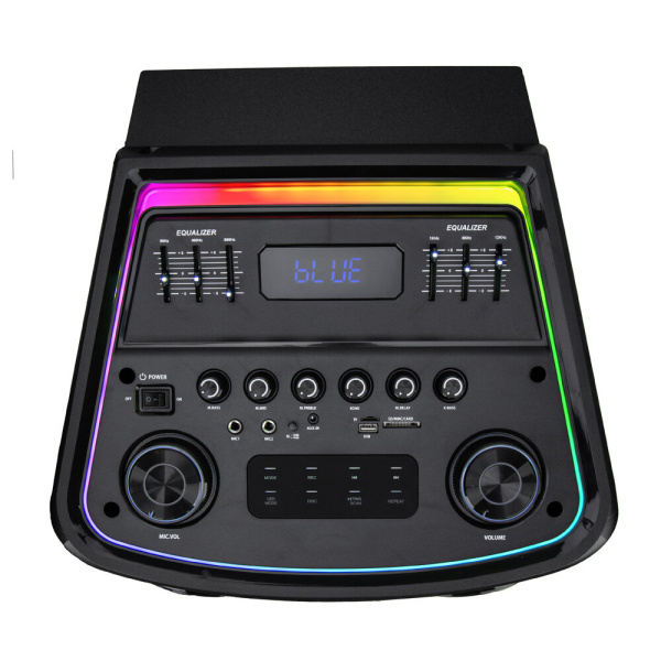 Портативная колонка ELTRONIC 30-56 CRAZY BOX 2500 динамик 15" 2шт. 250Вт, Bluetooth, TWS, FM, USB,  miс