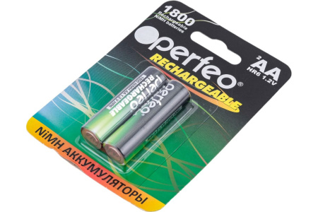 Аккумулятор Ni-MH AA Perfeo 1800mAh/1.2в блистер 2шт.