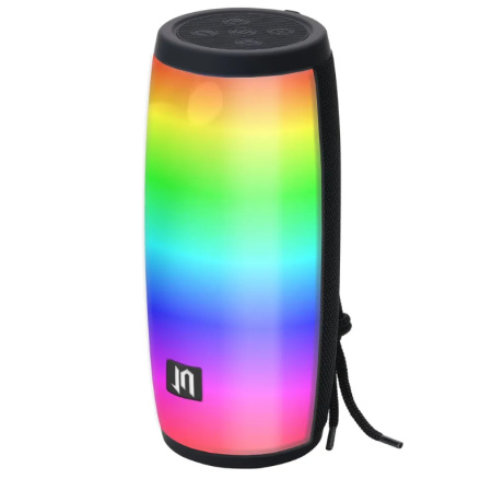 Портативная колонка Jet.A PBS-160 Bluetooth 2x5Вт 2400mAh LED подсветка, Черный