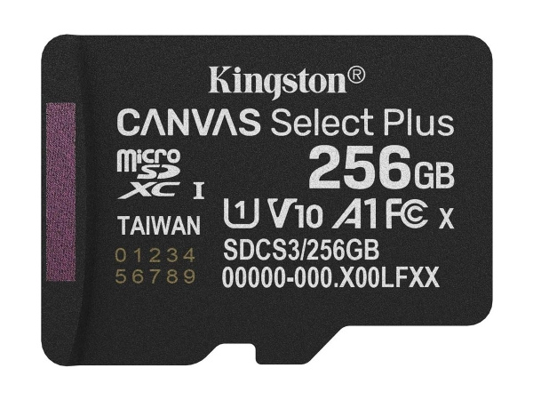 Карта памяти MicroSDHC 256Gb Kingston Class10 UHS-I U1 [SDCS3/256GBSP] (без адаптера)