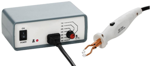 Паяльная станция по пластику (горячий степлер) ZD-8905C, 40вт, 450..750C, скобы "волна"+"угол"+"м"