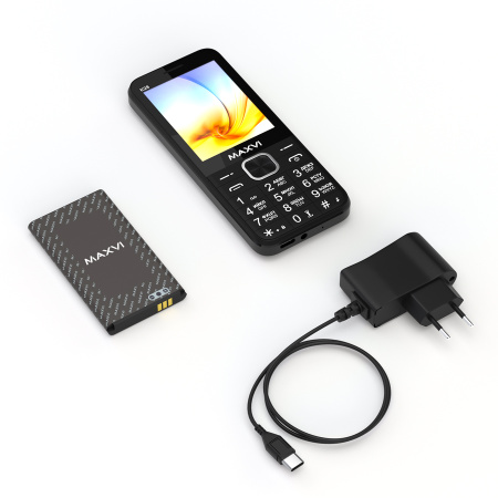 Сотовый Maxvi K28 Black 2sim/2.8"/320*240/microSD/1.3МП/Bt/1500мАч/моноблок