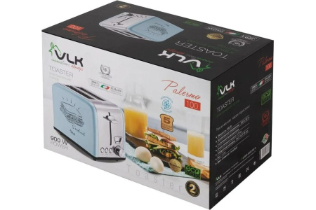 Тостер VLK Palermo 100 Blue 900Вт, механическое управление