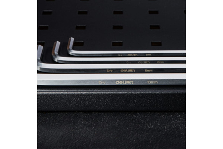 Набор шестигранных ключей удлиненных Deli DL3590 9шт 1.5-10 мм, пластиковый держатель