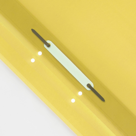 Скоросшиватель пластиковый 120мкм. STAFF желтый, с перфорацией (271716)