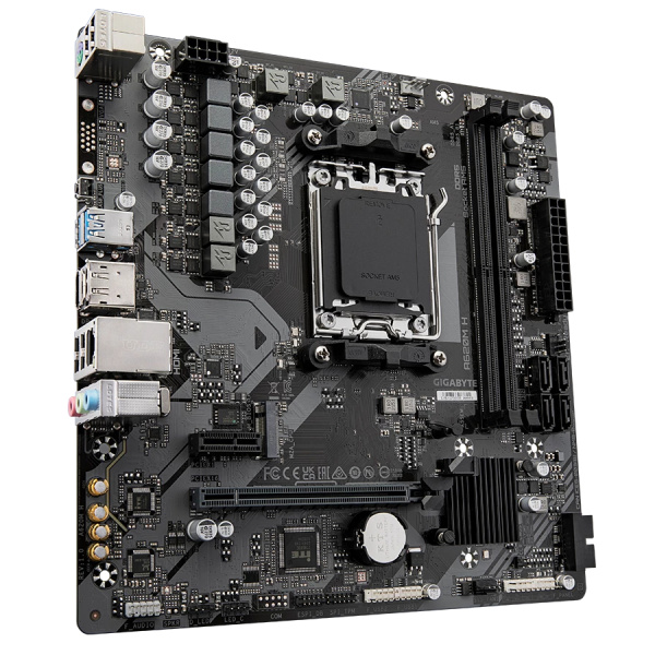 Мат.плата SocAM5 AMD A620 Gigabyte A620M H (mATX,2DDR5,M.2,PCI-E16,PCI-E,HDMI,DP,PC6400)