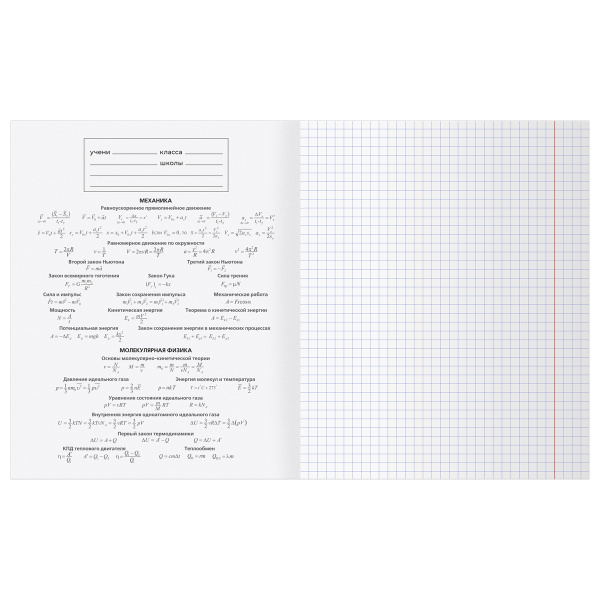 Тетрадь предметная 48л. "Перфокарта" - Физика BG ТПск48_пл 63804