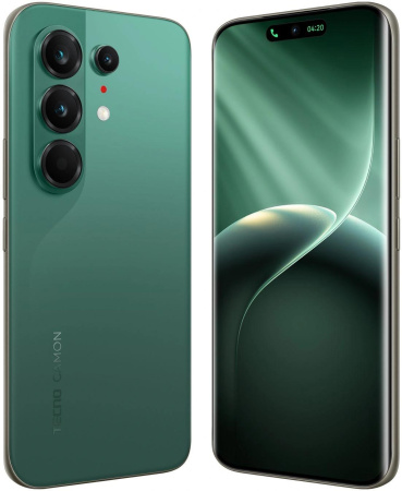 Смартфон Tecno Camon 50 Ultra 5G 256Gb 8Gb зеленый моноблок 3G 4G 6.78" 1208x2644 Android 16 50Mpix 802.11 a/b/g/n/ac/ax NFC GPS GSM900/1800 GSM1900 Protect