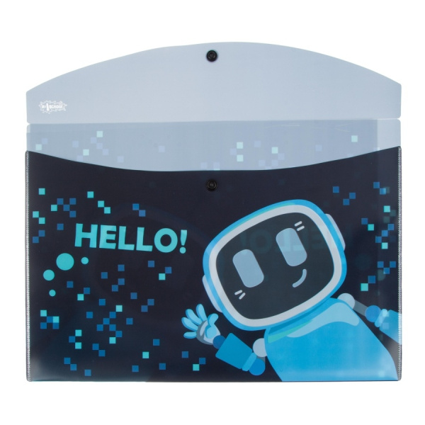 Папка-конверт на кнопке №1 School А5 "Robot" (1725969)