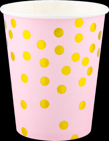 Бумажные стаканы "Конфетти на розовом" 6шт (1502-5502)