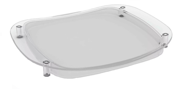 Монетница прямоугольная EPG , 170х200 мм, прозрачная, 290539