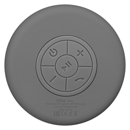 Портативная колонка TFN Mini Bluetooth 1x3Вт 1200mAh серый