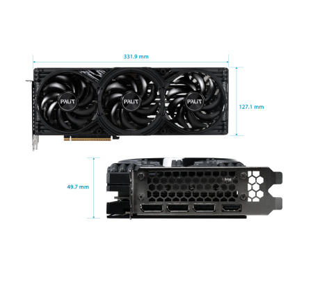 Видеокарта GeForce RTX5070Ti Palit 16Гб GamingPro-S GDDR7,256bit,HDMI,3DP (NE7507T019T2-GB2031U) ret
